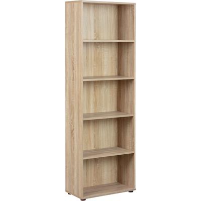 Bücherregal INTER LINK "Parini, Regal, Standregal für Wohnzimmer & Büro, Platzsparend & Stabil", braun (sonoma eiche nachbildung), B:60cm H:180cm T:30cm, Holzwerkstoff, Regale, Bücherregal, Stauraumregal für Bücher & Deko, modern, BxTxH: 60 x 30 x...