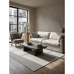 Flachgewebe-Teppich robust Creme 160x220 cm - NURE   Kadima Design