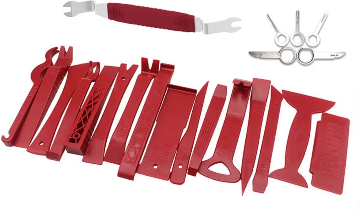 INF Kit d'outils de démontage de garniture de voiture 22 pièces - Sac enroulable portable, démontage intérieur et audio