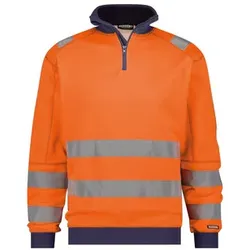 Denver Warnschutz Sweatshirt, neonorange/dunkelblau, Größe XL - dunkelblau - XL