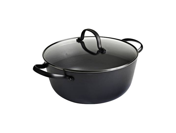 Satake Satake sauteerpan van lichtgewicht gietijzer met glazen deksel 24 cm