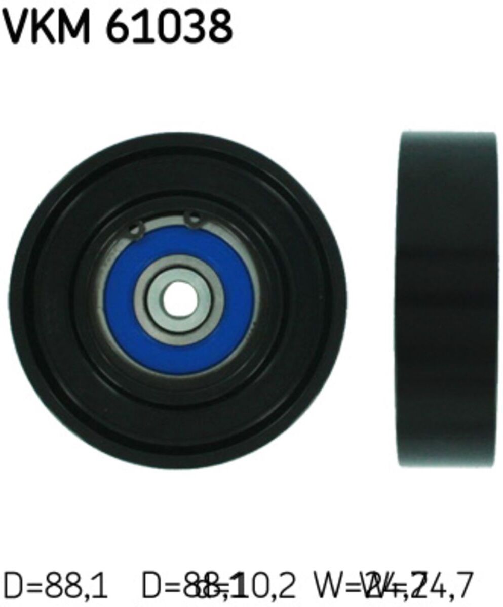 Umlenk-/Führungsrolle, Keilrippenriemen SKF VKM 61038