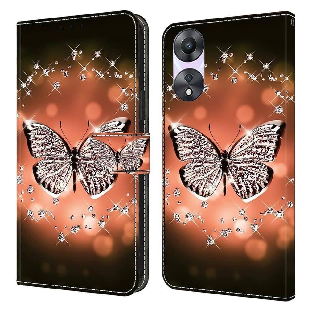 Cover-Discount OPPO A78 5G - 3D-Effekt Hülle Etui Crystal Butterfly (Oppo A78 5G) (660171404H)