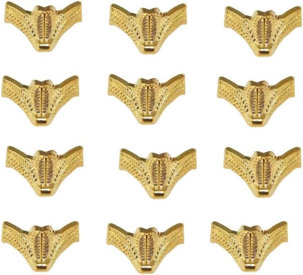 12 stuks Decoratieve hoekbeschermers met antiek uiterlijk in goud