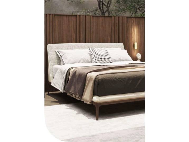 JVmoebel Bett Weißes Holz-Bett mit elegantem Design für modernes Schlafzimmerdekor (1-tlg., Bett)