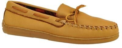 Minnetonka Men's Genuine Moose with Fleece - 12 Bone Slipper Medium