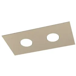 Top light Toplight 2-flammige rechteckige Deckenleuchte Area mit GX53-Fassung, sandfarbene Struktur, modernes Design 40x20x3cm
