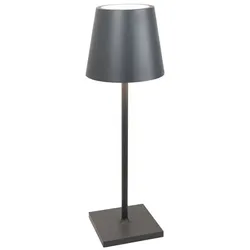 Zafferano Poldina L Desk Dunkelgraue LED-Tischleuchte, wiederaufladbar und dimmbar mit einer Akkulaufzeit von bis zu 12 Stunden