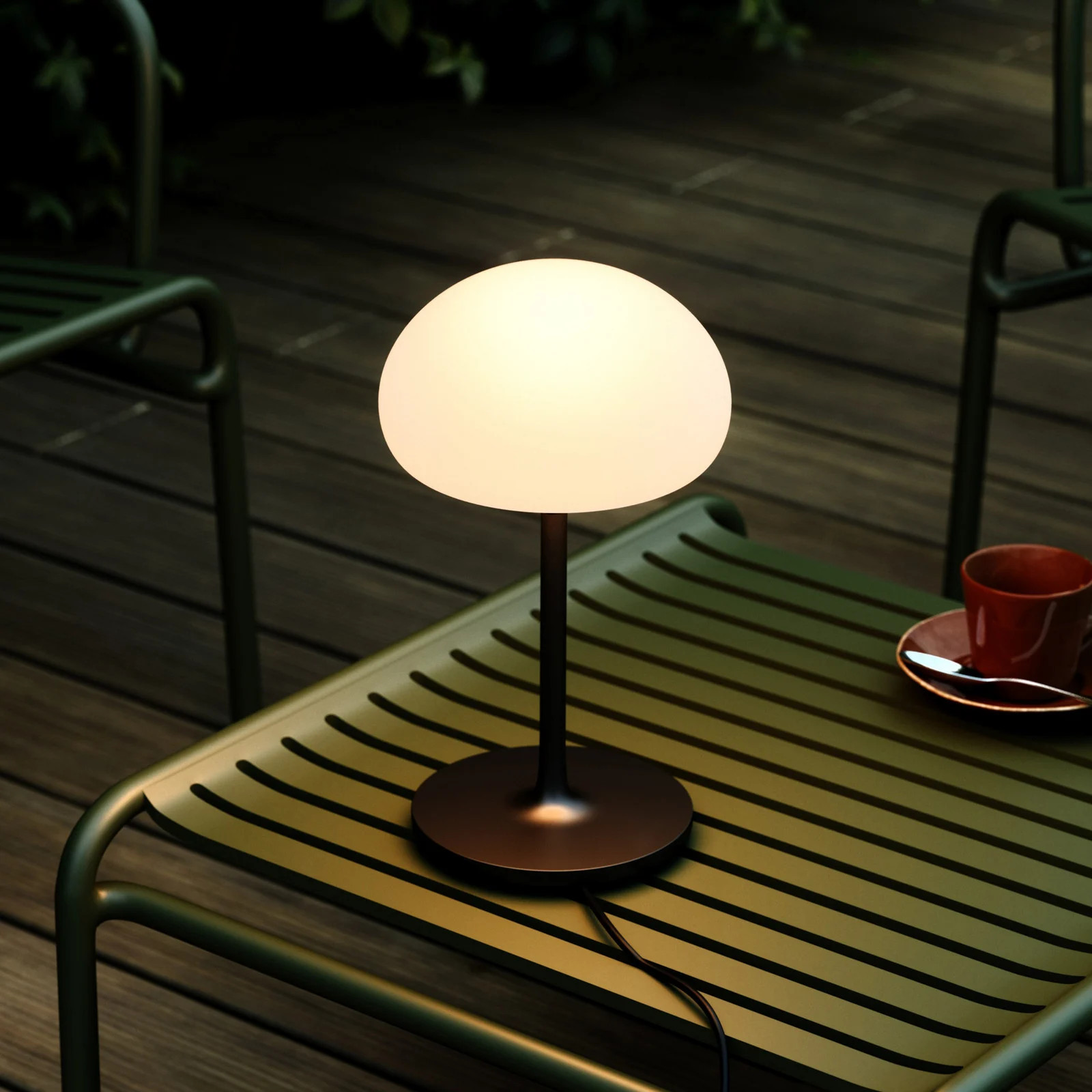 Nordlux Sponge On A Stick oplaadbare tafellamp zwart en wit met LED en warm wit licht B/D/H: 20 x 35 x 20 cm