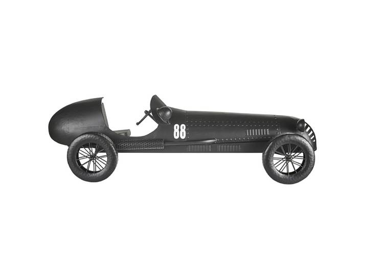 Schwarze, schmiedeeiserne Auto-Wanddekoration, 119 x 35 cm