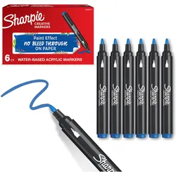 Sharpie, Marker, - Creative Marker Acrylic Paint Pens - Bullet Tip Water-Based Paint Markers - Parang - 6... (6x)