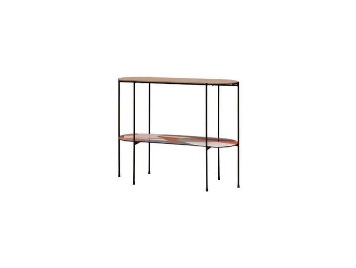 Console en verre multicolore, avec rangement, droite - Chehoma, S