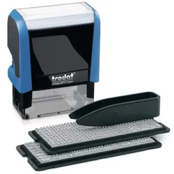Trodat 514952103 Stempel Typo-Printy-Set 4912, Modell 4.0, 4-zeilig