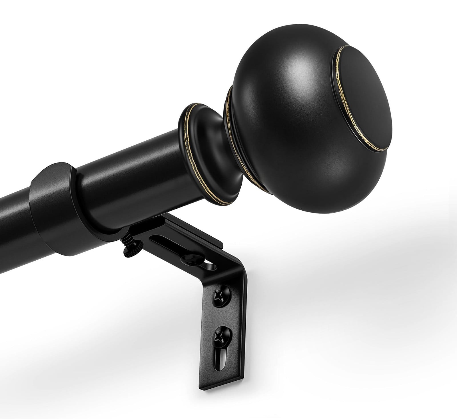 Dripio Gordijnroede zwart metaal 81-229 cm