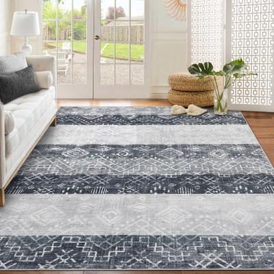 Garvee Farmhouse Geometric Diamond Washable Bedroom Area Rug
