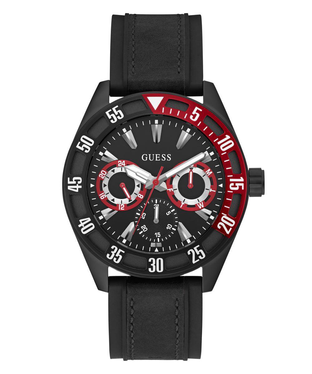Guess Letterman Heren Zwarte Horloge GW0903G2