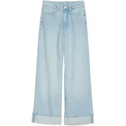 Tom Tailor Kinder-Wide-Leg-Fit-Jeans mit Umschlag - Mädchen - Gr. 128 - dunkelblau