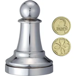 Huzzle Cast Chess Puzzle - Pawn - silver