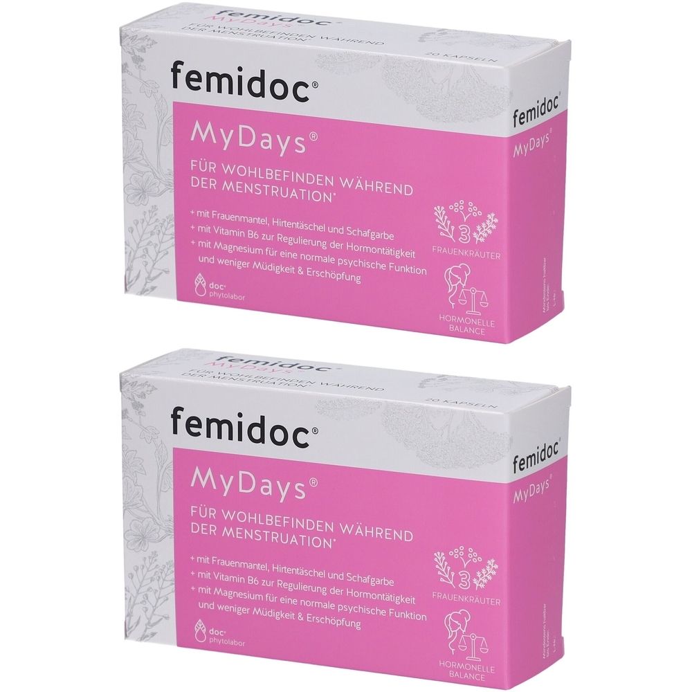 Femidoc MyDays für die Menstruation Kapseln 2x 2x20 St