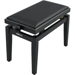 Quik Lok Höhenverstellbare Pianobank mit Sky-Zitzbezug und Metallmechanismus, Tasteninstrument Zubehör, Schwarz