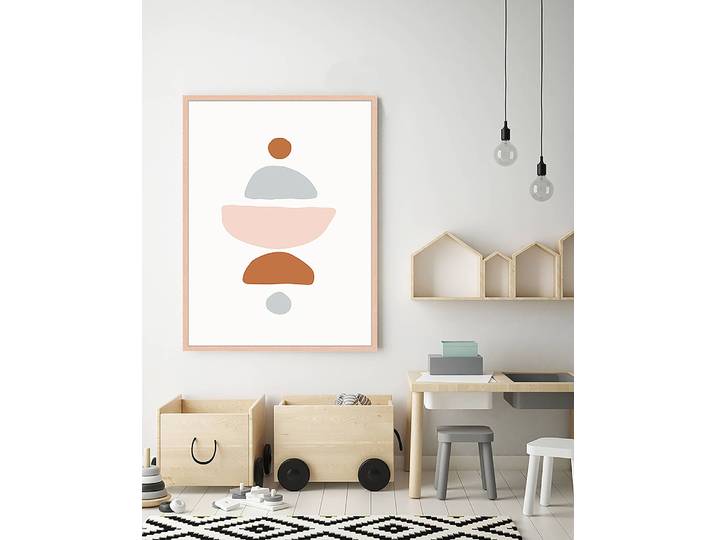 Tableau déco Abstract Shapes 63 x 83cm Multicolore