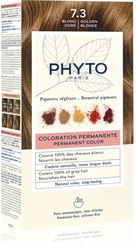 Phyto Color coloration cheveux sans ammoniaque teinte 7.3 Golden Blonde 1 pcs