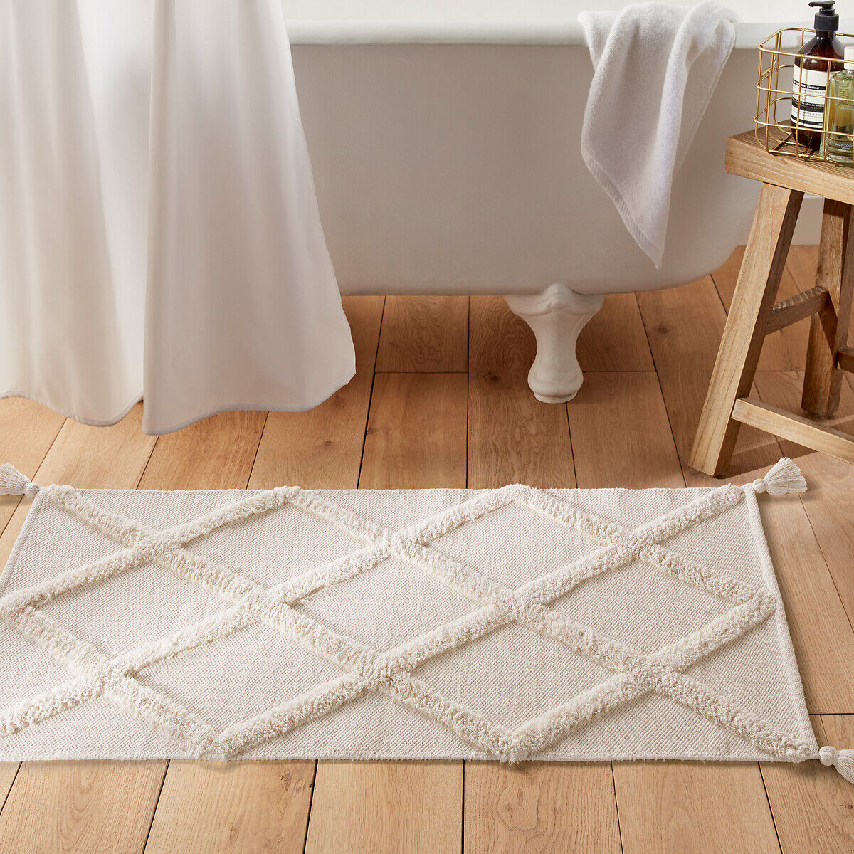LA REDOUTE INTERIEURS Tapis de bain coton tissé, 1300 g/m2, Gretna