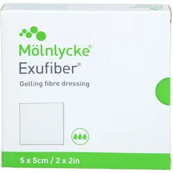 Exufiber 5x5 cm Gel-Faserverband 10 ST