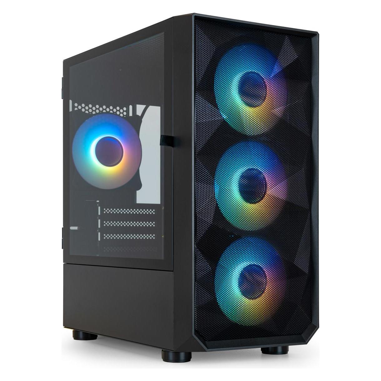 Tooq Technology Boitier Mini Tour Micro ATX TooQ Seizure TQGCC901-B RGB avec panneau vitré (Noir) (mATX, Mini-ITX) (TQGCC901-B)