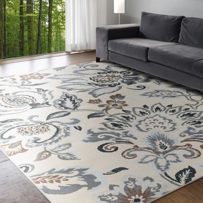 Alise Rugs Carrington Farmhouse Floral & Botanical Indoor Area Rug