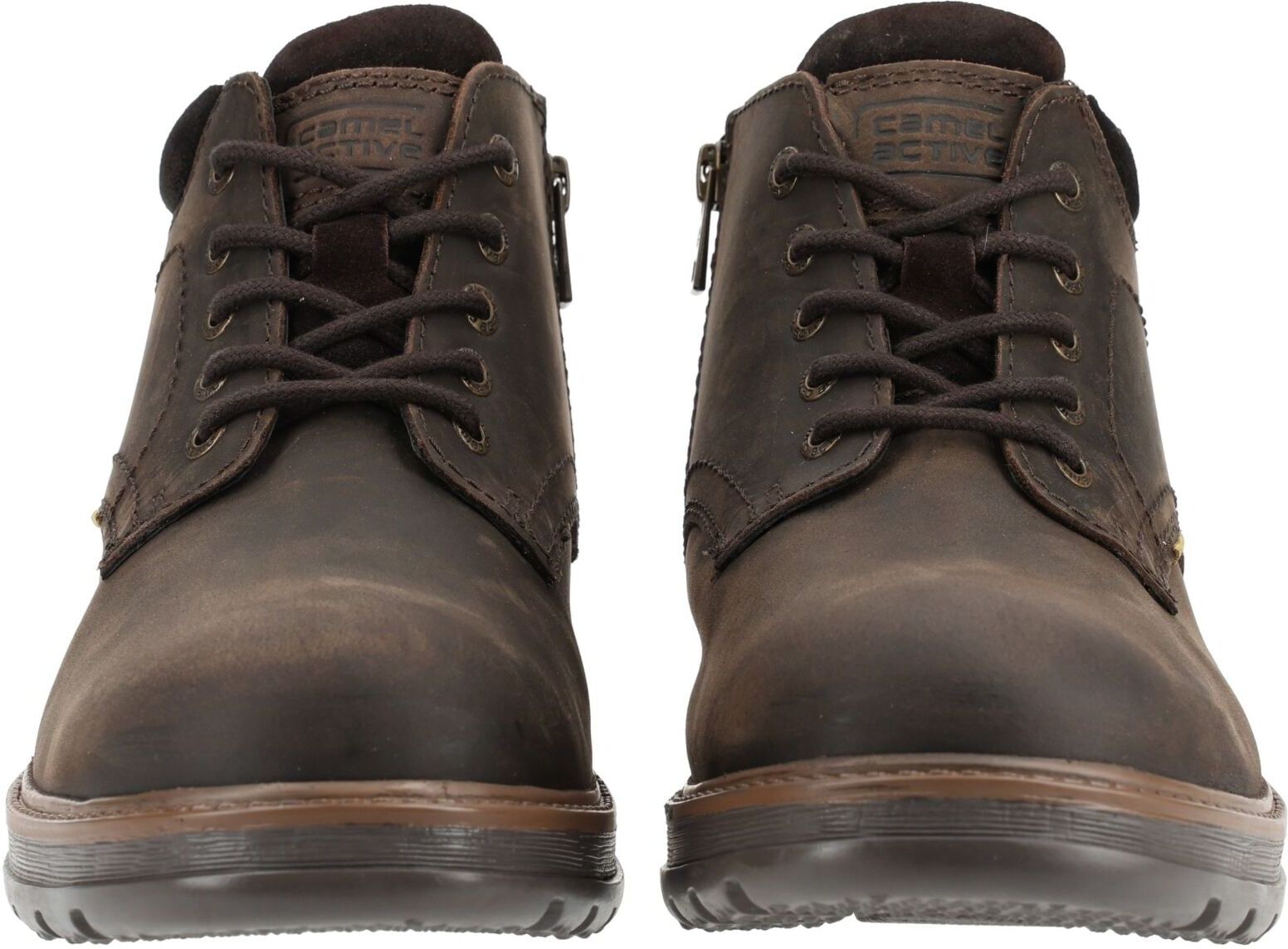 Schnürstiefelette CAMEL ACTIVE "camel active Stiefelette Leder", Damen, Gr. 43, schoko, Leder, Schuhe Schnürstiefelette