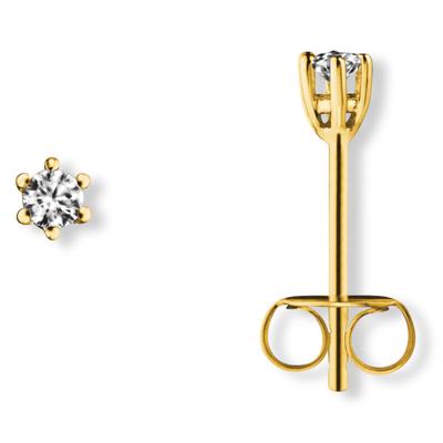 Paar Ohrstecker ONE ELEMENT "Zirkonia Ohrringe Ohrstecker aus 333 Gelbgold", gold, Ohrringe, Damen, Damen, Gelbgold 333 Gold, Gelbgold 333, Gold, für Damen – klassisch & elegant im Design