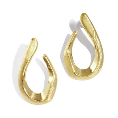 Paar Ohrstecker ADELIA´S "Ohrringe Ohrstecker in geschwungener Form, 1 Paar", Damen, Gr. Damen, goldfarben, Ohrringe, Modisch gestalteter Modeschmuck mit geschwungener Form
