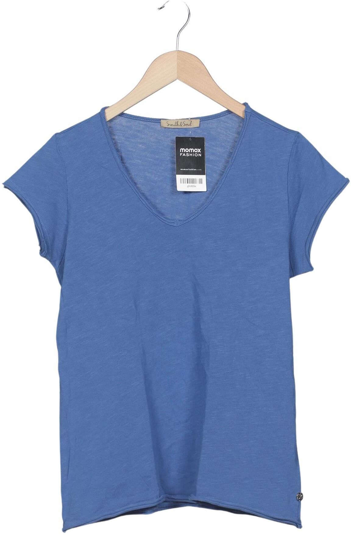 Smith&Soul Damen T-Shirt, Blau, Gr. XS, Baumwolle - Second Hand