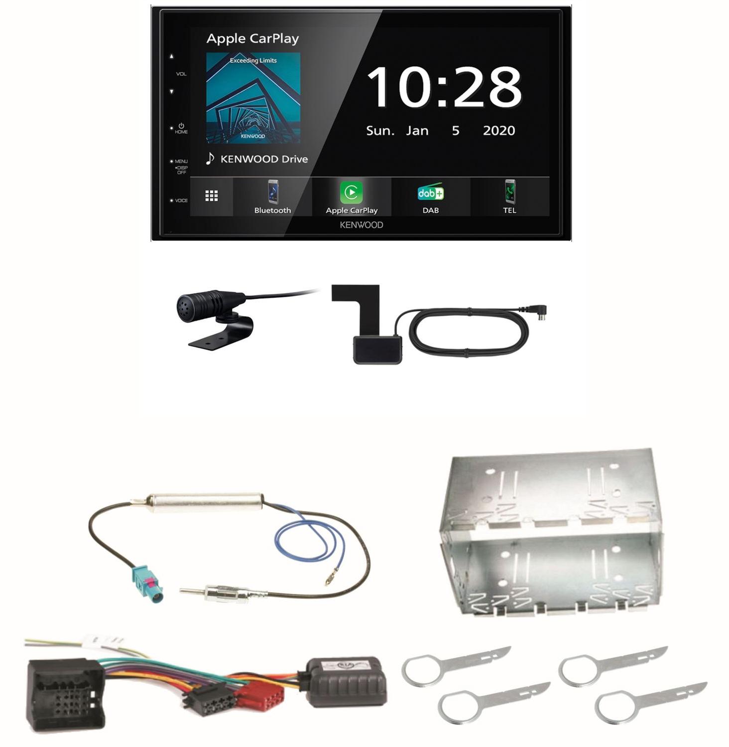 Kenwood DMX5020DABS Android Auto CarPlay Einbauset für Fox Polo 9N3