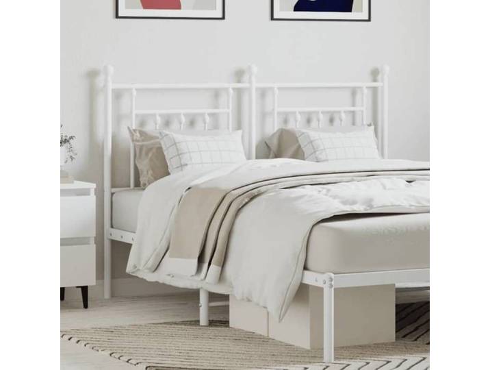 Tête de lit de remplacement métal blanc 150 cm 353620