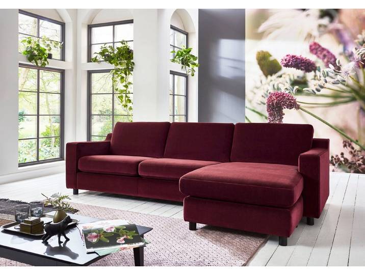 OTTO home Ecksofa Luka L-Form, pflegeleichter Samtvelours