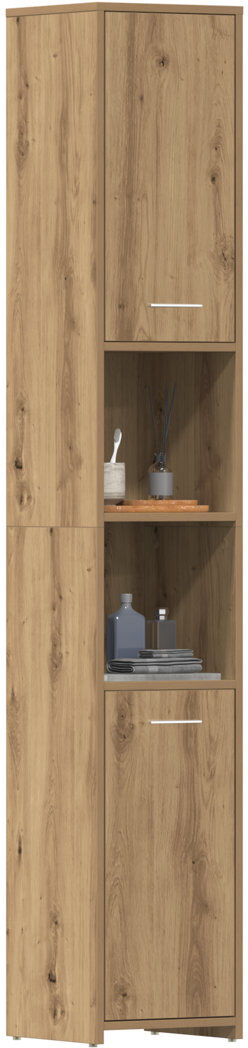 Borough Wharf Amissa Bathroom Cabinet Artisan Oak 183.5cm H X 30cm W X 30cm D