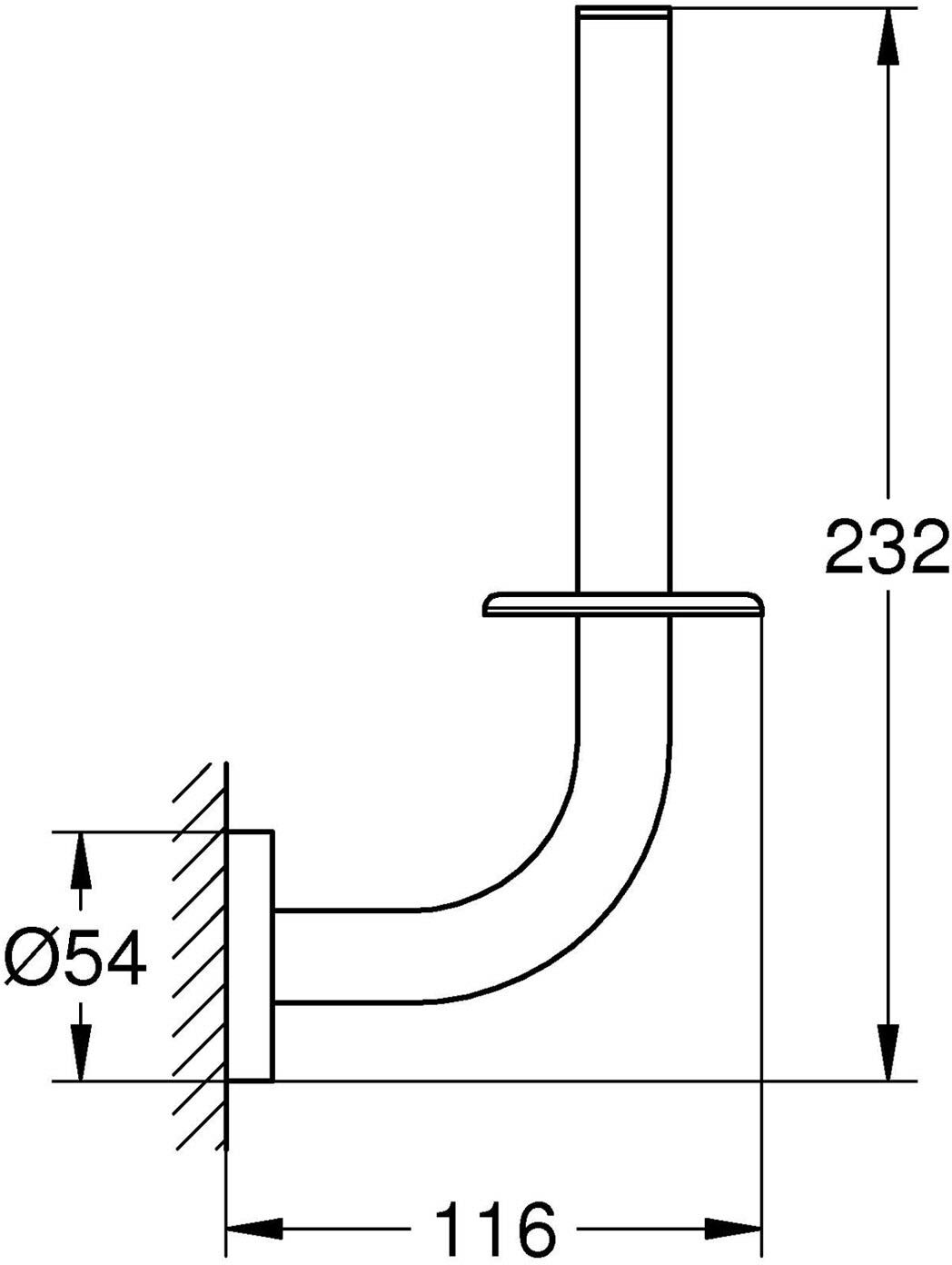 Grohe Start Reservepapierhalter, Accessoires, 41186DC0, supersteel - supersteel