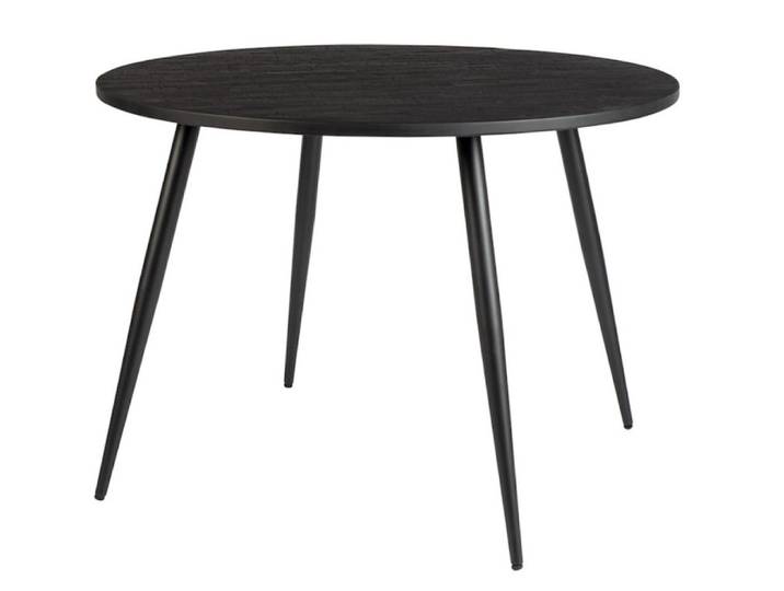 Table ronde en bois noir