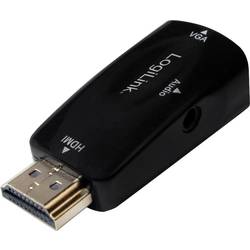LogiLink CV0107 HDMI Adapter [1x HDMI-Stecker - 1x VGA-Buchse] Schwarz 0 mm