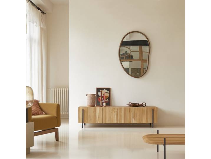 TV Schrank aus massivem Teakholz 170 cm Honorine - Natur - Teak