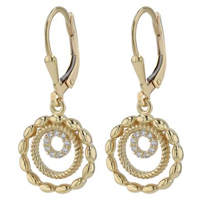 Kettenanhänger ADELIA´S "Anhänger aus 925 Silber mit Zirkonia", gold, Schmuckanhänger, Damen, Silber 925 (Sterlingsilber), Kettenanhänger, Ideal als Geschenk zum Weihnachten