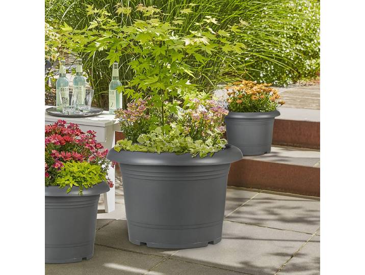 Ensemble de pots à plantes 322/331 6 40 x 28 x 40cm Gris/Gris