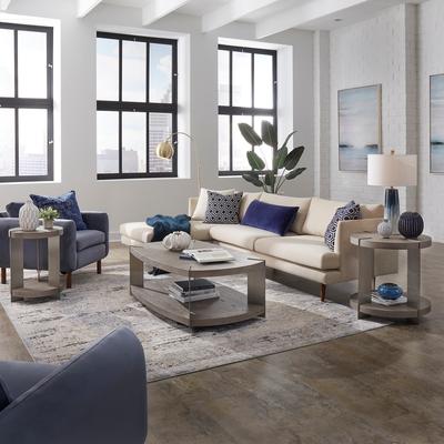 Liberty Furniture Harlow Opt 3 Piece Set Oval Cocktail Table - Oak Wood & Metal