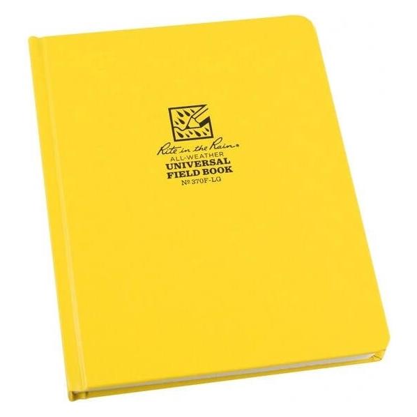 Rite in the Rain Gebundenes Buch Fabrikoid-Cover 17,15x22,2cm universal gelb (222 x 171.50 mm) (370F-LG)