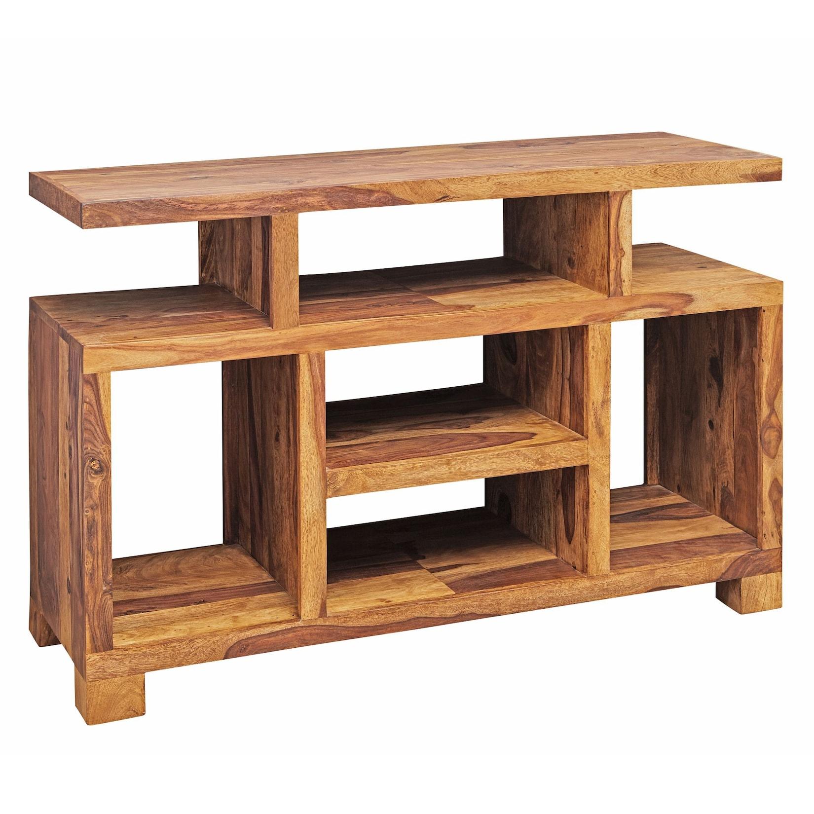 KADIMA DESIGN Sheesham-Holz Sideboard im Landhausstil, 115x76x40 cm, Multifunktionale TV-Kommode