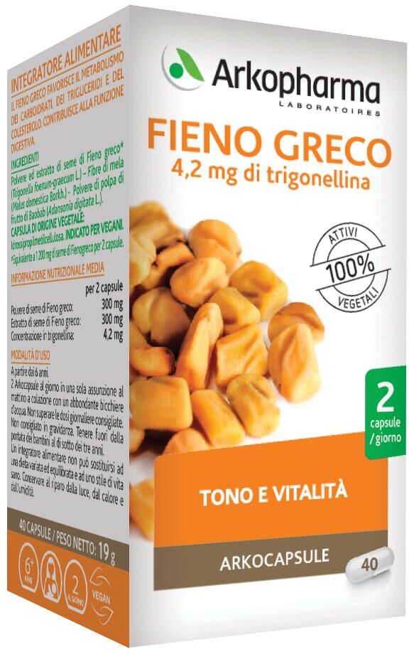 ARKOFARM Srl Arkopharma Fieno Greco, 40 Capsule