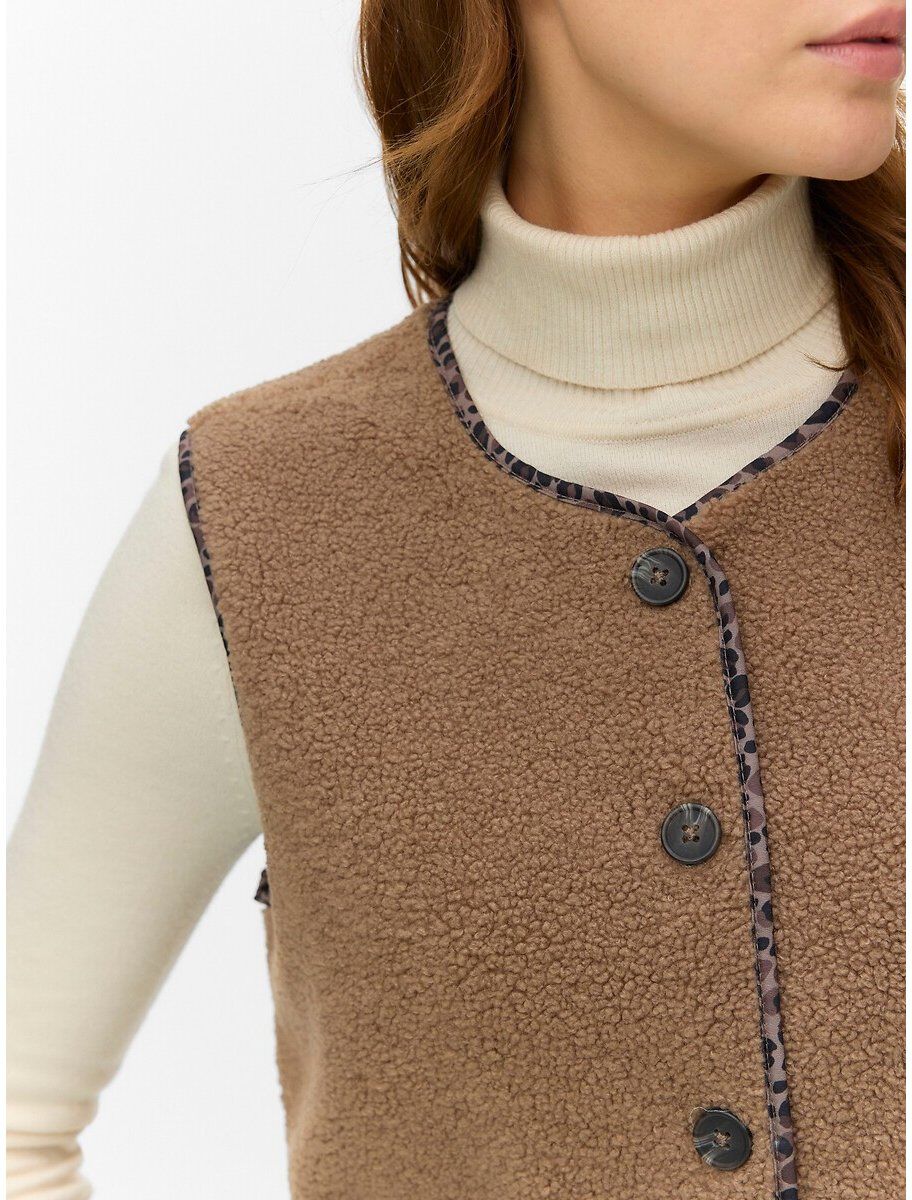 VERO MODA Gilet sans manches en sherpa