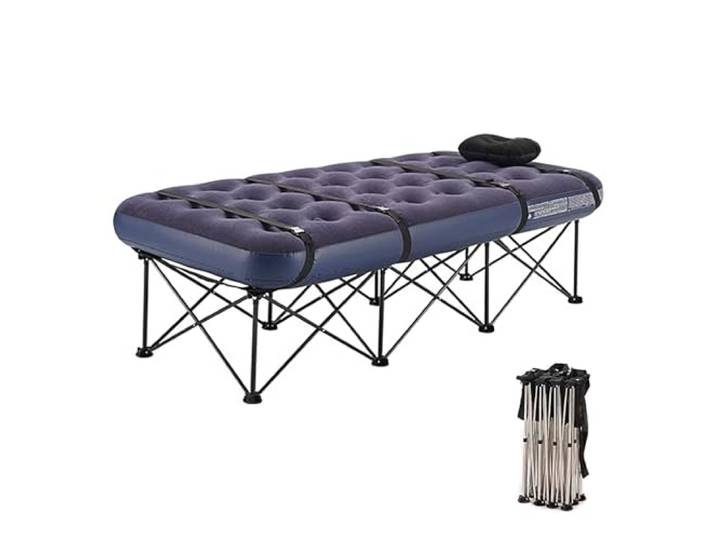 EBzvblxm Aufblasbares Bett aus Edelstahl-PVC Blau, mehrere Größen: Zuhause, Reisen, Camping(191*99*58cm)